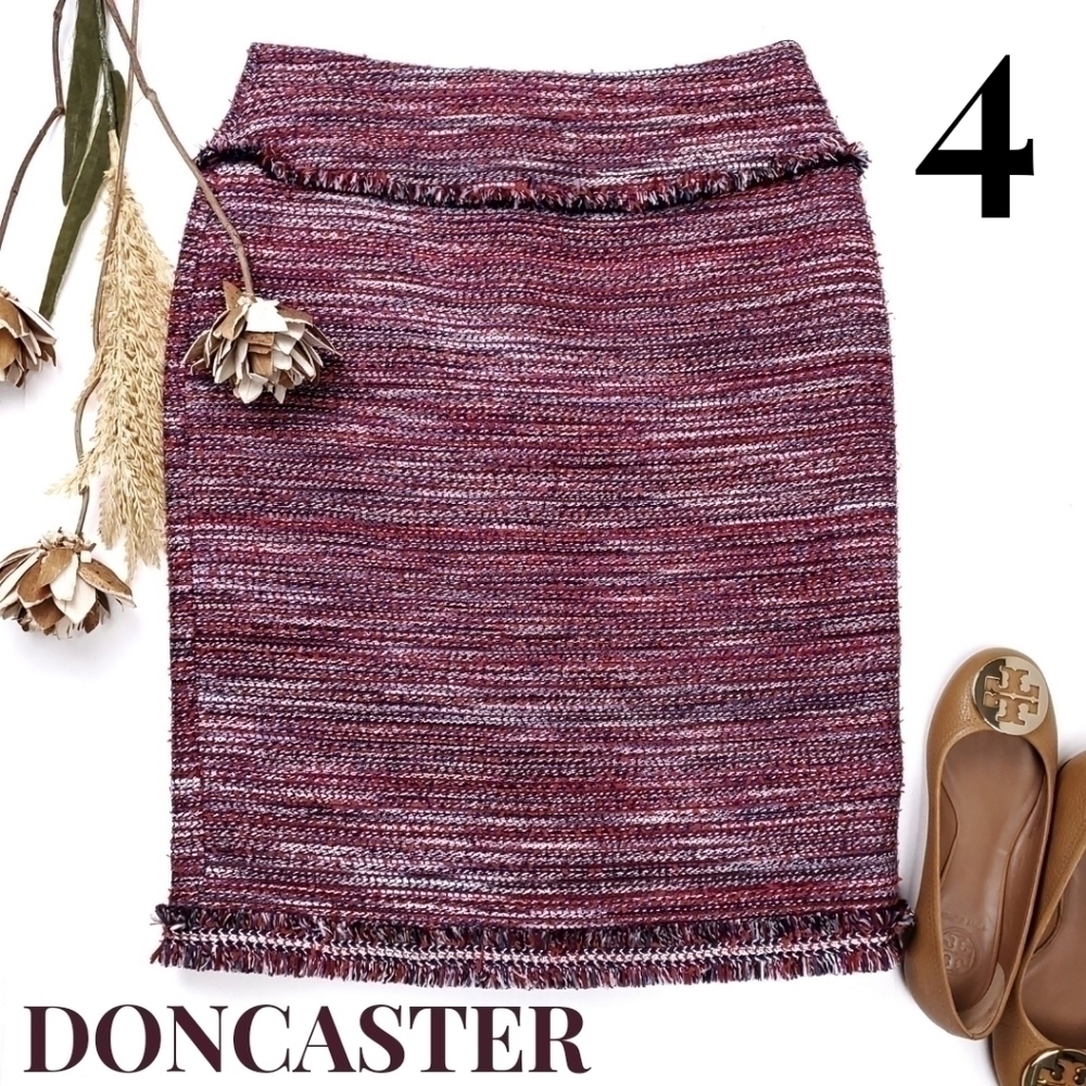 Doncaster Pink Grey Tweed Skirt Sz 4